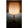 Image 4 : Classic Brass Table Lamp w/Shade 3-way