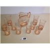 Image 1 : Pink Pitcher and Glasses: