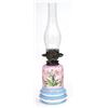 Image 1 : Victorian floral porcelain oil lamp…