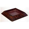 Image 1 : Square Tunbridgeware desk tray, decorated with oak leaves and acorns by Edmund Mye manufacturer, …