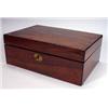 Image 1 : Brass inlaid lockable walnut box with lift out tray…