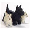 Image 1 : Three hand painted standing Scottie dogs, 5cm high…