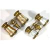 Image 1 : Two pairs of mother-of-pearl and brass opera glasses…