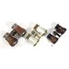 Image 1 : Two leather handled pairs of opera glasses and a pair of mother-of-pearl and brass opera glasses…