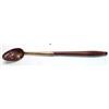 Image 1 : Victorian mahogany handled copper spoon shaped skimmer, 48cm in length…