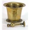 Image 1 : Brass circular based mortar and pestle…