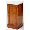 Image 1 : Victorian satinwood bedside cupboard with marble top…