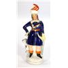 Image 1 : Hand painted Victorian Staffordshire figure of a gentleman beside his dog, 23cm high…