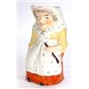 Image 1 : Hand painted Victorian Staffordshire pottery Toby Jug Martha Gunn, wearing an apron, 24cm high…