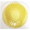 Image 1 : Circular Lalique amber stained glass dish with feathered decoration, 22cm diameter, marks to back…