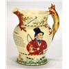 Image 1 : Hand painted and transfer printed Crown Devon John Peel musical jug with fox handle, 19cm high, m…