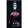 Image 1 : Cranberry glass table bell with clear glass handle, 20cm high…