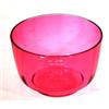 Image 1 : Circular Cranberry glass finger bowl, 9cm high…
