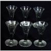 Image 1 : Set of six 18th century style wine glasses, 12cm high…