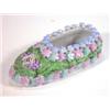 Image 1 : Hand painted Continental porcelain floral patterned shoe…