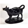 Image 1 : Black glazed and gilt Victorian pottery cow creamer, 18cm in length…