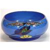 Image 1 : Longpark Torquayware bowl, hand painted with a kingfisher onto a blue ground, 19cm diameter, mark…