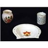 Image 1 : Arcadian crested china horseshoe shaped ashtray, Goss pot and a Goss mottoware tankard…