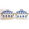 Image 1 : Pair of 'Aster Border' blue and white tureens and covers…