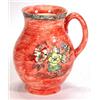 Image 1 : Arthur Wood pink lustre jug, hand coloured and transfer printed with flowers, marks to base, 22cm…