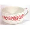 Image 1 : Victorian red and white transfer printed chamberpot decorated with roses…