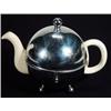 Image 1 : 1920s globular chrome cased pottery teapot…