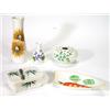 Image 1 : Selection of five pieces of hand painted Radford pottery including pierced flower vase, trinket b…