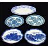 Image 1 : Two Victorian blue and white transfer printed plates with castle and Tudor house scenes, floral p…