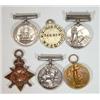 Image 1 : World War I military medal group comprising War medal, Victory medal and 1914-15 Star awarded to …