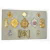 Image 1 : Selection of military badges and buckles including Gibraltar badge, United States Coastguards bad…