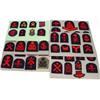 Image 1 : Approximately 50 red embroidered military shoulder badges including Navy, Artillery, etc…