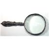 Image 1 : Victorian silver magnifying glass, decorated with cherubs, birds and leaves, 23cm in length, Lond…