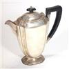 Image 1 : Square based silver water jug with ebony knop and handle, Sheffield, 1943, 23cm high…