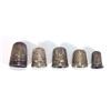 Image 1 : Five assorted floral chased silver thimbles…