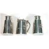Image 1 : Three piece Indian silver cruet decorated with ships and trees…