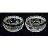 Image 1 : Pair of circular cut glass silver rimmed salts, London, 1926…