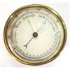 Image 1 : Circular brass cased aneroid barometer with bevelled glass face, 12cm diameter…