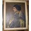 Image 1 : OLAF OLSEN "PORTRAIT OF A WOMAN"  ORIGINAL OIL ON CANVAS  IMAGE 28.5 X 23