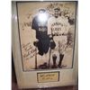Image 2 : RARE BABE RUTH & LOU GEHRIG HAND SIGNED CUT OUT WITH BLACK & WHITE PICTURE IN CUSTOM FRAME