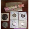 Image 1 : ASSORTED (6) PIECE U.S & COLLECTIBLE FORIEGN COIN LOT, ALSO INCLUDING : VINTAGE STAMPS