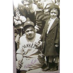 VERY RARE  BABE RUTH AUTOGRAPHED PHOTO. SIGNED ON BACK MAY 2ND 1930- ORIOLE PARK