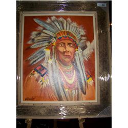 GORGEOUS WILLIAM VERDULT ORIGINAL PAINTING, "MYSTIC WARRIOR" PREVIOUSLY APPRAISED $165,000.