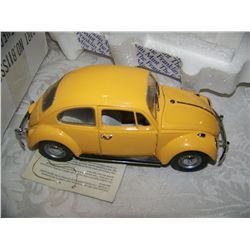 FRANKLIN MINT V.W BUG 1967 YELLOW IN ORIGINAL BOX
