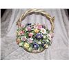 Image 2 : VINTAGE CAPODIMONTE FLORAL BASKET IN GOOD CONDITION