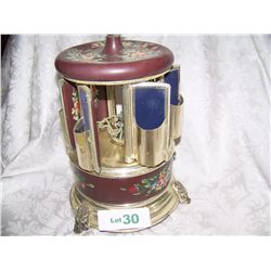 VINTAGE HAND PAINTED RUEGE "MOZART W/ SWISS MOVEMENT" MUSIC BOX