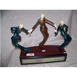CHIPARUS, (IN THE MANNER OF) BRONZE & IVORY SCULPTURE " THE THREE DANCERS"  18T X22W