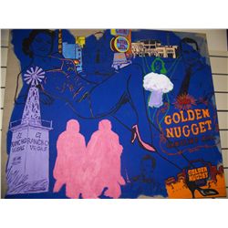 STEVEN MOLASKY " OLD LAS VEGAS" ORIGINAL POP ART OIL ON CANVAS PAINTING. 50T X 60W