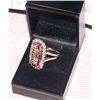 Image 1 : (1) PINK SAPPHIRE & 14K ROSE GOLD RING  13.6 CT + 2 CT DIAMONDS WEIGHING 9.9 GRAMS.