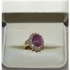 Image 1 : 18K GOLD & STAR RUBY(5.1 CT) RING  W/ PERFECT VSI DIAMONDS PAID OVER $12,000. RETAIL COST