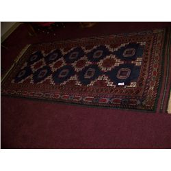 HAND WOVEN AFGHAN WOOL RUG WITH BEAUTIFUL COLORS & PATTERN, IN EXCELLENT CONDITION